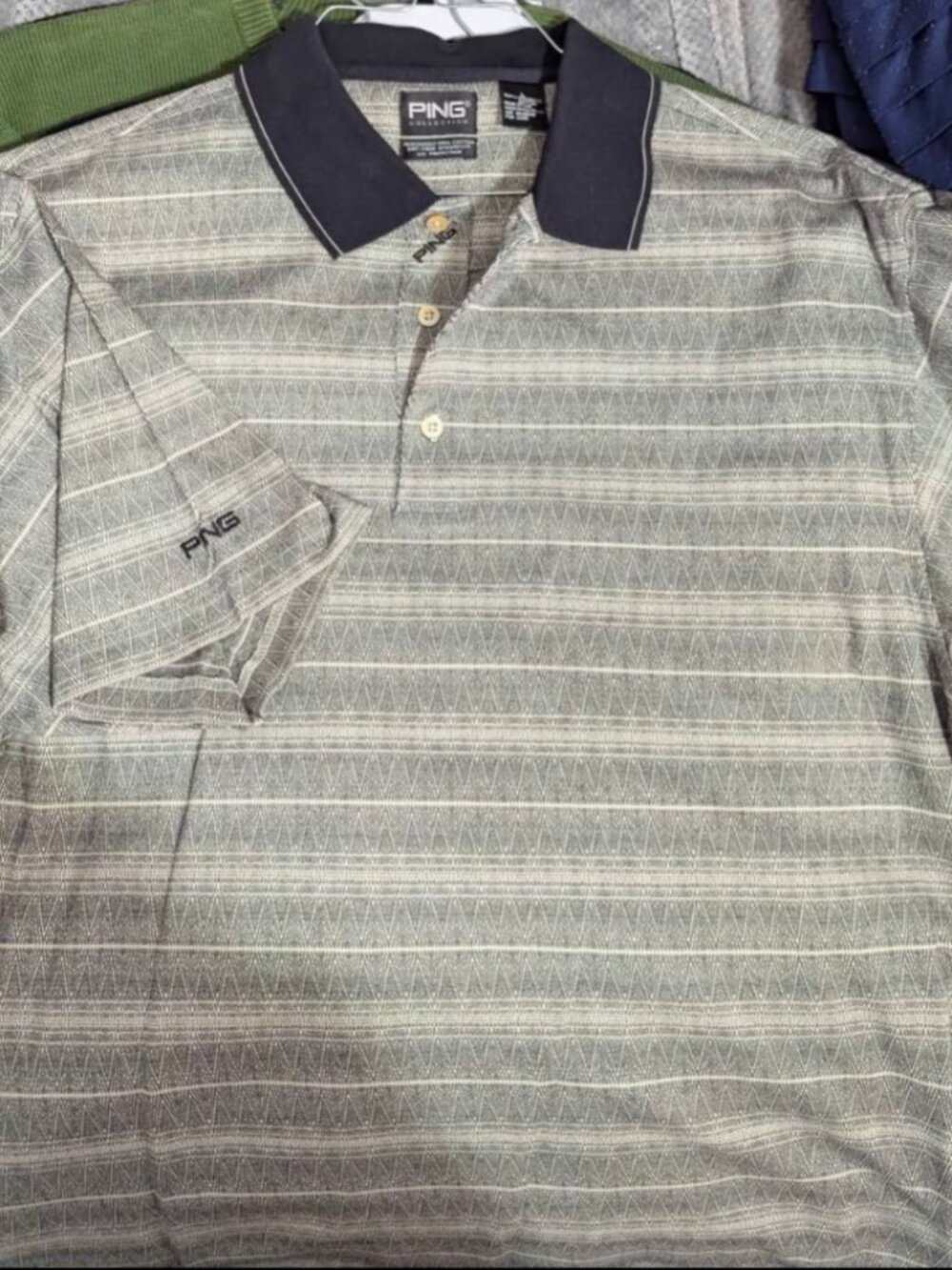Ping Golf Shirt Men Large Striped